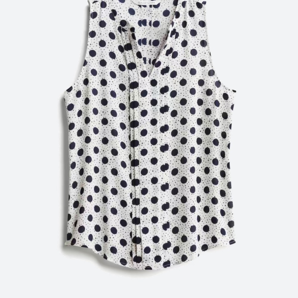 41 Hawthorn White and Black Polka Dot Top